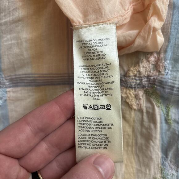 Free People Willow Maxi Dress Multi Pastel Combo Size XS Embroidered Floral - Picture 10 of 10